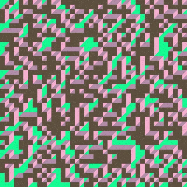 Edward Zajec 'in 1971' deki Il Cubo 'sunun uygulanması. Esasen 8 taştan oluşan bir Truchet fayans seti ve yerleştirme sanatı illüstrasyonu için kurallar