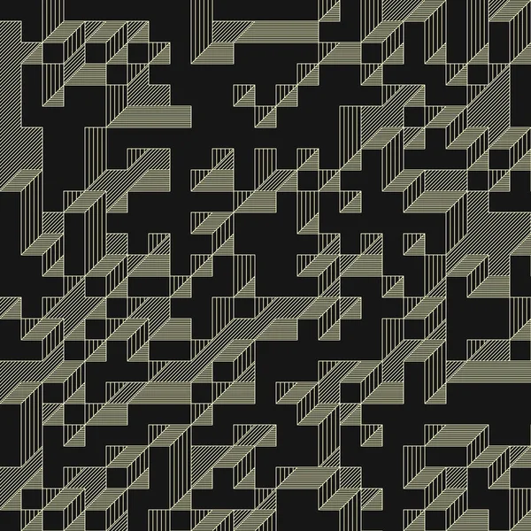 Edward Zajec 'in 1971' deki Il Cubo 'sunun uygulanması. Esasen 8 taştan oluşan bir Truchet fayans seti ve yerleştirme sanatı illüstrasyonu için kurallar