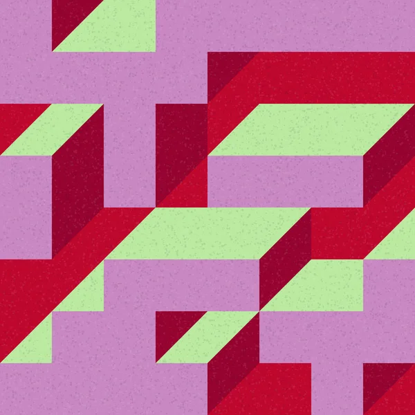 Edward Zajec 'in 1971' deki Il Cubo 'sunun uygulanması. Esasen 8 taştan oluşan bir Truchet fayans seti ve yerleştirme sanatı illüstrasyonu için kurallar