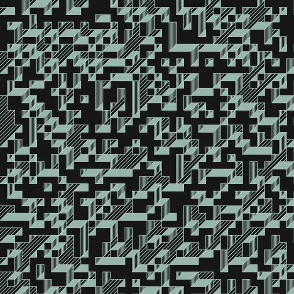 Edward Zajec 'in 1971' deki Il Cubo 'sunun uygulanması. Esasen 8 taştan oluşan bir Truchet fayans seti ve yerleştirme sanatı illüstrasyonu için kurallar