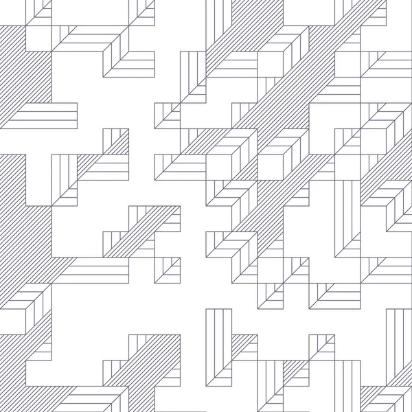 Edward Zajec 'in 1971' deki Il Cubo 'sunun uygulanması. Esasen 8 taştan oluşan bir Truchet fayans seti ve yerleştirme sanatı illüstrasyonu için kurallar