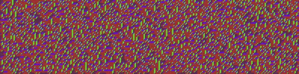 Edward Zajec 'in 1971' deki Il Cubo 'sunun uygulanması. Esasen 8 taştan oluşan bir Truchet fayans seti ve yerleştirme sanatı illüstrasyonu için kurallar