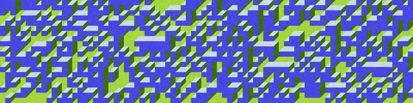 Edward Zajec 'in 1971' deki Il Cubo 'sunun uygulanması. Esasen 8 taştan oluşan bir Truchet fayans seti ve yerleştirme sanatı illüstrasyonu için kurallar