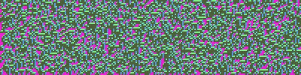 Edward Zajec 'in 1971' deki Il Cubo 'sunun uygulanması. Esasen 8 taştan oluşan bir Truchet fayans seti ve yerleştirme sanatı illüstrasyonu için kurallar