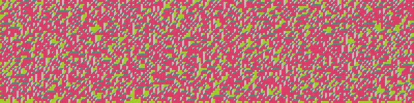 Edward Zajec 'in 1971' deki Il Cubo 'sunun uygulanması. Esasen 8 taştan oluşan bir Truchet fayans seti ve yerleştirme sanatı illüstrasyonu için kurallar