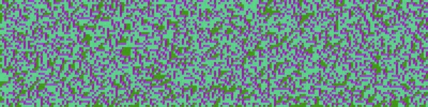 Edward Zajec 'in 1971' deki Il Cubo 'sunun uygulanması. Esasen 8 taştan oluşan bir Truchet fayans seti ve yerleştirme sanatı illüstrasyonu için kurallar