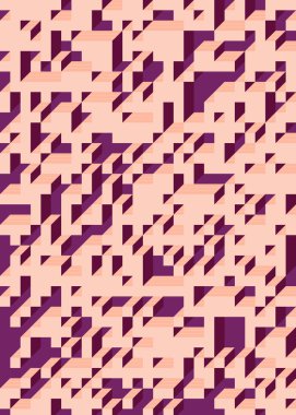 Edward Zajec 'in 1971' deki Il Cubo 'sunun uygulanması. Esasen 8 taştan oluşan bir Truchet fayans seti ve yerleştirme sanatı illüstrasyonu için kurallar