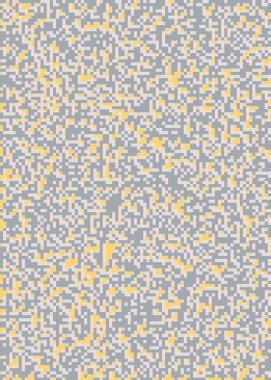 Edward Zajec 'in 1971' deki Il Cubo 'sunun uygulanması. Esasen 8 taştan oluşan bir Truchet fayans seti ve yerleştirme sanatı illüstrasyonu için kurallar