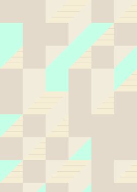 Edward Zajec 'in 1971' deki Il Cubo 'sunun uygulanması. Esasen 8 taştan oluşan bir Truchet fayans seti ve yerleştirme sanatı illüstrasyonu için kurallar