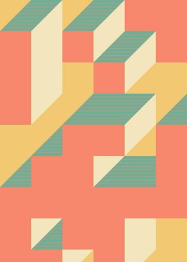 Edward Zajec 'in 1971' deki Il Cubo 'sunun uygulanması. Esasen 8 taştan oluşan bir Truchet fayans seti ve yerleştirme sanatı illüstrasyonu için kurallar