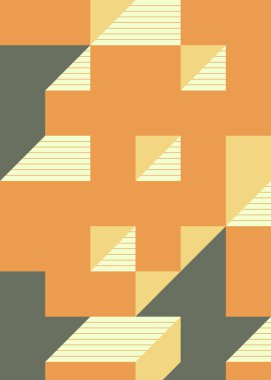 Edward Zajec 'in 1971' deki Il Cubo 'sunun uygulanması. Esasen 8 taştan oluşan bir Truchet fayans seti ve yerleştirme sanatı illüstrasyonu için kurallar