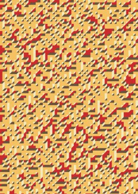 Edward Zajec 'in 1971' deki Il Cubo 'sunun uygulanması. Esasen 8 taştan oluşan bir Truchet fayans seti ve yerleştirme sanatı illüstrasyonu için kurallar