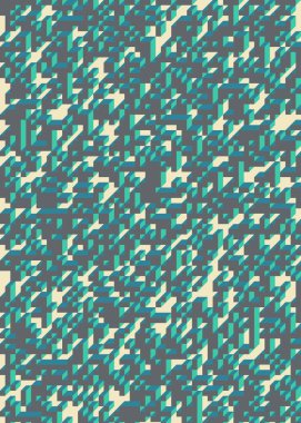 Edward Zajec 'in 1971' deki Il Cubo 'sunun uygulanması. Esasen 8 taştan oluşan bir Truchet fayans seti ve yerleştirme sanatı illüstrasyonu için kurallar