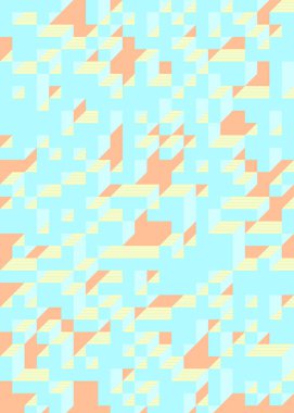 Edward Zajec 'in 1971' deki Il Cubo 'sunun uygulanması. Esasen 8 taştan oluşan bir Truchet fayans seti ve yerleştirme sanatı illüstrasyonu için kurallar