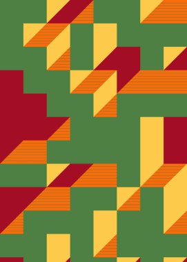 Edward Zajec 'in 1971' deki Il Cubo 'sunun uygulanması. Esasen 8 taştan oluşan bir Truchet fayans seti ve yerleştirme sanatı illüstrasyonu için kurallar