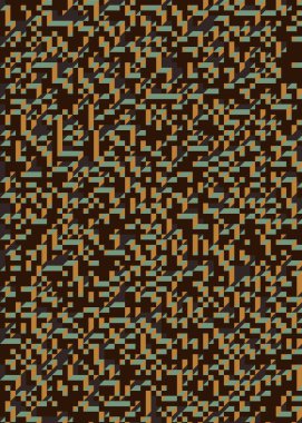 Edward Zajec 'in 1971' deki Il Cubo 'sunun uygulanması. Esasen 8 taştan oluşan bir Truchet fayans seti ve yerleştirme sanatı illüstrasyonu için kurallar