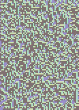 Edward Zajec 'in 1971' deki Il Cubo 'sunun uygulanması. Esasen 8 taştan oluşan bir Truchet fayans seti ve yerleştirme sanatı illüstrasyonu için kurallar