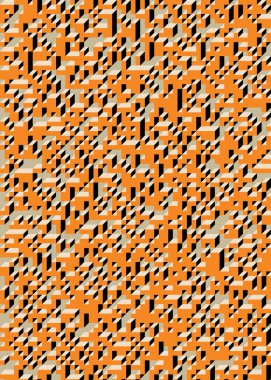 Edward Zajec 'in 1971' deki Il Cubo 'sunun uygulanması. Esasen 8 taştan oluşan bir Truchet fayans seti ve yerleştirme sanatı illüstrasyonu için kurallar