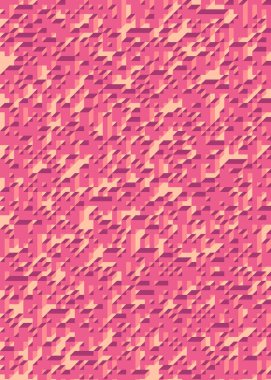 Edward Zajec 'in 1971' deki Il Cubo 'sunun uygulanması. Esasen 8 taştan oluşan bir Truchet fayans seti ve yerleştirme sanatı illüstrasyonu için kurallar