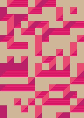 Edward Zajec 'in 1971' deki Il Cubo 'sunun uygulanması. Esasen 8 taştan oluşan bir Truchet fayans seti ve yerleştirme sanatı illüstrasyonu için kurallar