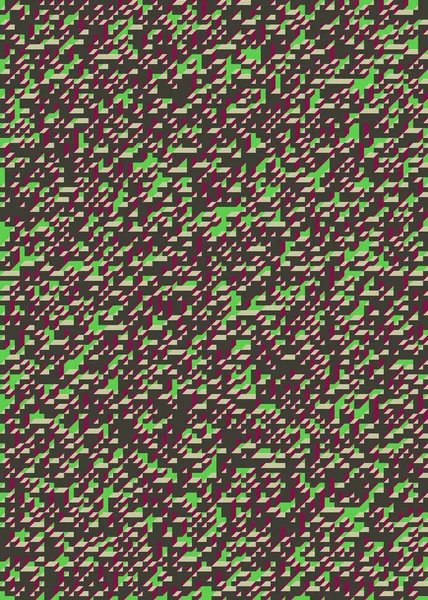 Edward Zajec 'in 1971' deki Il Cubo 'sunun uygulanması. Esasen 8 taştan oluşan bir Truchet fayans seti ve yerleştirme sanatı illüstrasyonu için kurallar