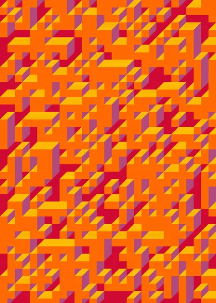 Edward Zajec 'in 1971' deki Il Cubo 'sunun uygulanması. Esasen 8 taştan oluşan bir Truchet fayans seti ve yerleştirme sanatı illüstrasyonu için kurallar