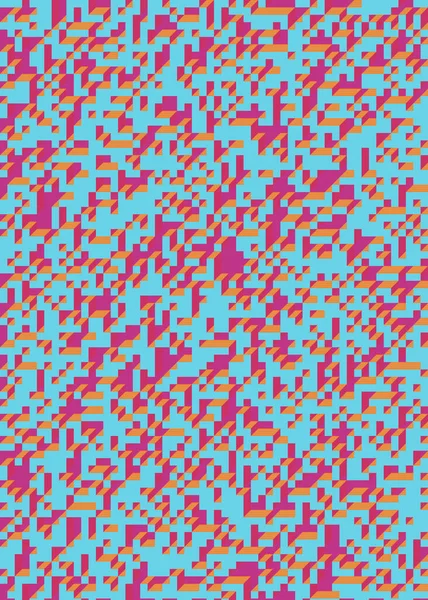 Edward Zajec 'in 1971' deki Il Cubo 'sunun uygulanması. Esasen 8 taştan oluşan bir Truchet fayans seti ve yerleştirme sanatı illüstrasyonu için kurallar