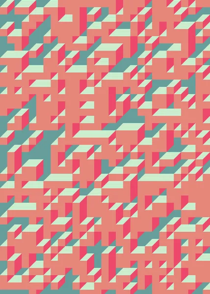 Edward Zajec 'in 1971' deki Il Cubo 'sunun uygulanması. Esasen 8 taştan oluşan bir Truchet fayans seti ve yerleştirme sanatı illüstrasyonu için kurallar