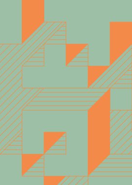 Edward Zajec 'in 1971' deki Il Cubo 'sunun uygulanması. Esasen 8 taştan oluşan bir Truchet fayans seti ve yerleştirme sanatı illüstrasyonu için kurallar