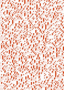 Edward Zajec 'in 1971' deki Il Cubo 'sunun uygulanması. Esasen 8 taştan oluşan bir Truchet fayans seti ve yerleştirme sanatı illüstrasyonu için kurallar