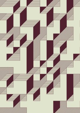 Edward Zajec 'in 1971' deki Il Cubo 'sunun uygulanması. Esasen 8 taştan oluşan bir Truchet fayans seti ve yerleştirme sanatı illüstrasyonu için kurallar