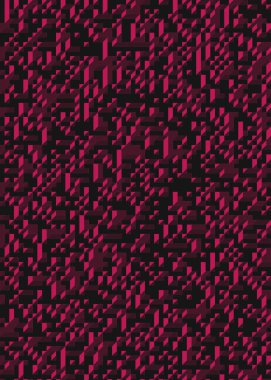 Edward Zajec 'in 1971' deki Il Cubo 'sunun uygulanması. Esasen 8 taştan oluşan bir Truchet fayans seti ve yerleştirme sanatı illüstrasyonu için kurallar