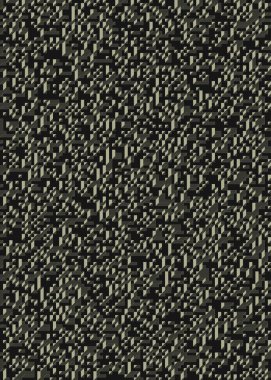 Edward Zajec 'in 1971' deki Il Cubo 'sunun uygulanması. Esasen 8 taştan oluşan bir Truchet fayans seti ve yerleştirme sanatı illüstrasyonu için kurallar