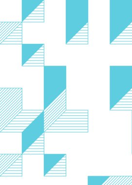 Edward Zajec 'in 1971' deki Il Cubo 'sunun uygulanması. Esasen 8 taştan oluşan bir Truchet fayans seti ve yerleştirme sanatı illüstrasyonu için kurallar