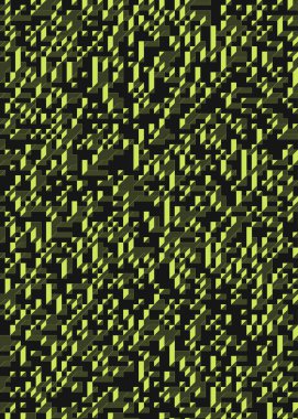 Edward Zajec 'in 1971' deki Il Cubo 'sunun uygulanması. Esasen 8 taştan oluşan bir Truchet fayans seti ve yerleştirme sanatı illüstrasyonu için kurallar