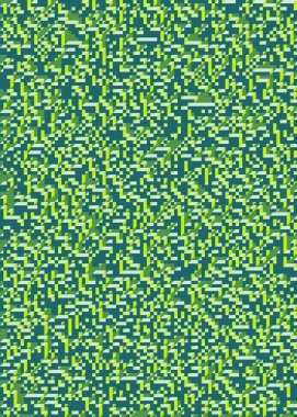 Edward Zajec 'in 1971' deki Il Cubo 'sunun uygulanması. Esasen 8 taştan oluşan bir Truchet fayans seti ve yerleştirme sanatı illüstrasyonu için kurallar