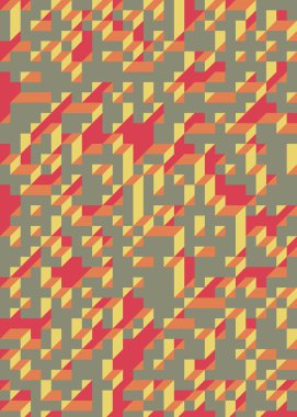 Edward Zajec 'in 1971' deki Il Cubo 'sunun uygulanması. Esasen 8 taştan oluşan bir Truchet fayans seti ve yerleştirme sanatı illüstrasyonu için kurallar