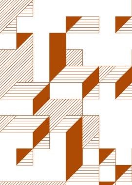 Edward Zajec 'in 1971' deki Il Cubo 'sunun uygulanması. Esasen 8 taştan oluşan bir Truchet fayans seti ve yerleştirme sanatı illüstrasyonu için kurallar