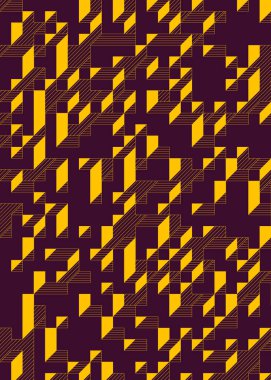 Edward Zajec 'in 1971' deki Il Cubo 'sunun uygulanması. Esasen 8 taştan oluşan bir Truchet fayans seti ve yerleştirme sanatı illüstrasyonu için kurallar