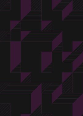 Edward Zajec 'in 1971' deki Il Cubo 'sunun uygulanması. Esasen 8 taştan oluşan bir Truchet fayans seti ve yerleştirme sanatı illüstrasyonu için kurallar