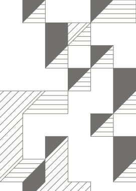 Edward Zajec 'in 1971' deki Il Cubo 'sunun uygulanması. Esasen 8 taştan oluşan bir Truchet fayans seti ve yerleştirme sanatı illüstrasyonu için kurallar