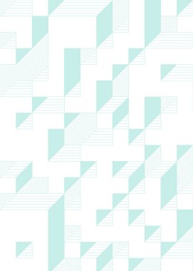 Edward Zajec 'in 1971' deki Il Cubo 'sunun uygulanması. Esasen 8 taştan oluşan bir Truchet fayans seti ve yerleştirme sanatı illüstrasyonu için kurallar