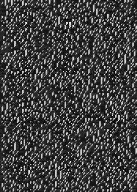 Edward Zajec 'in 1971' deki Il Cubo 'sunun uygulanması. Esasen 8 taştan oluşan bir Truchet fayans seti ve yerleştirme sanatı illüstrasyonu için kurallar