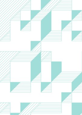 Edward Zajec 'in 1971' deki Il Cubo 'sunun uygulanması. Esasen 8 taştan oluşan bir Truchet fayans seti ve yerleştirme sanatı illüstrasyonu için kurallar