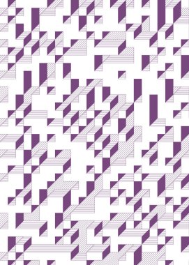 Edward Zajec 'in 1971' deki Il Cubo 'sunun uygulanması. Esasen 8 taştan oluşan bir Truchet fayans seti ve yerleştirme sanatı illüstrasyonu için kurallar