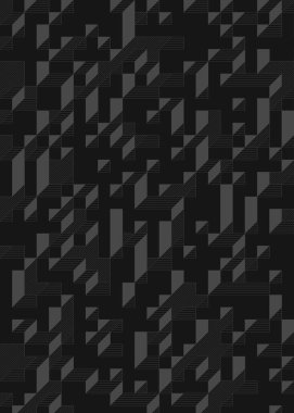 Edward Zajec 'in 1971' deki Il Cubo 'sunun uygulanması. Esasen 8 taştan oluşan bir Truchet fayans seti ve yerleştirme sanatı illüstrasyonu için kurallar