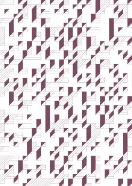 Edward Zajec 'in 1971' deki Il Cubo 'sunun uygulanması. Esasen 8 taştan oluşan bir Truchet fayans seti ve yerleştirme sanatı illüstrasyonu için kurallar