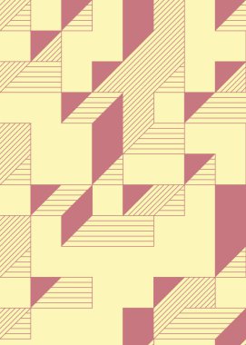 Edward Zajec 'in 1971' deki Il Cubo 'sunun uygulanması. Esasen 8 taştan oluşan bir Truchet fayans seti ve yerleştirme sanatı illüstrasyonu için kurallar