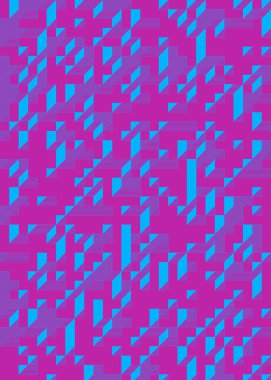 Edward Zajec 'in 1971' deki Il Cubo 'sunun uygulanması. Esasen 8 taştan oluşan bir Truchet fayans seti ve yerleştirme sanatı illüstrasyonu için kurallar