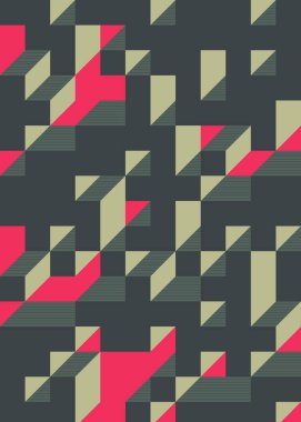 Edward Zajec 'in 1971' deki Il Cubo 'sunun uygulanması. Esasen 8 taştan oluşan bir Truchet fayans seti ve yerleştirme sanatı illüstrasyonu için kurallar